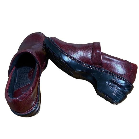 B.O.C. - SIZE 6 - WINE COLOR LEATHER - WEDGE CLOG - EXCELLENT CONDITION - S6 - Picture 7 of 9